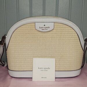 Kate Spade New York Sylvia Straw X-Large Dome Crossbody